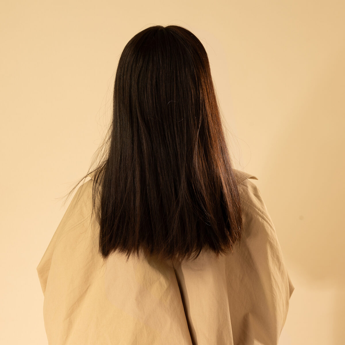 Image de Perruque en cheveux naturel vierge - Mi-longue 25 cm - brun foncé