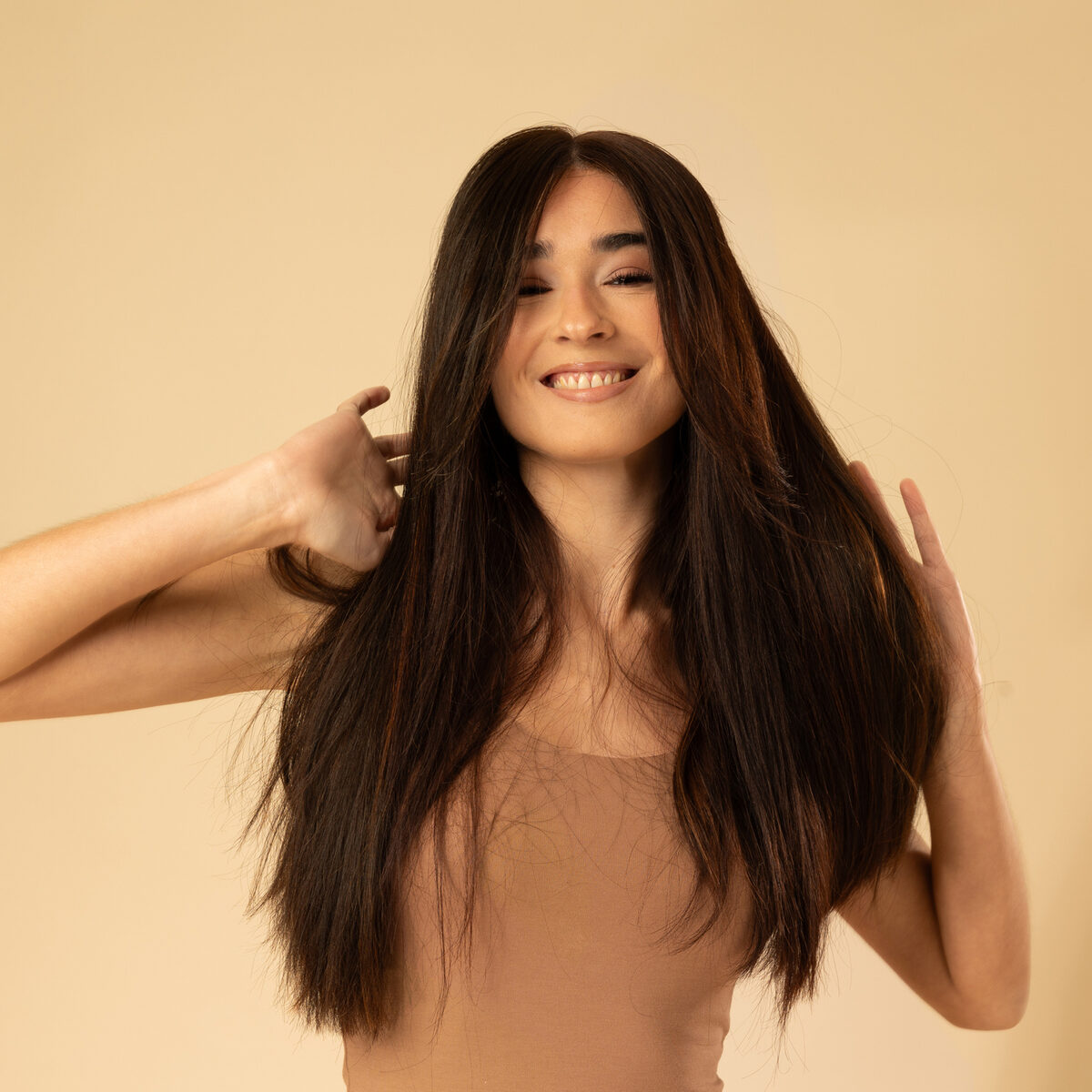 Image de Perruque en cheveux naturel vierge - Longue 30 cm - brun foncé