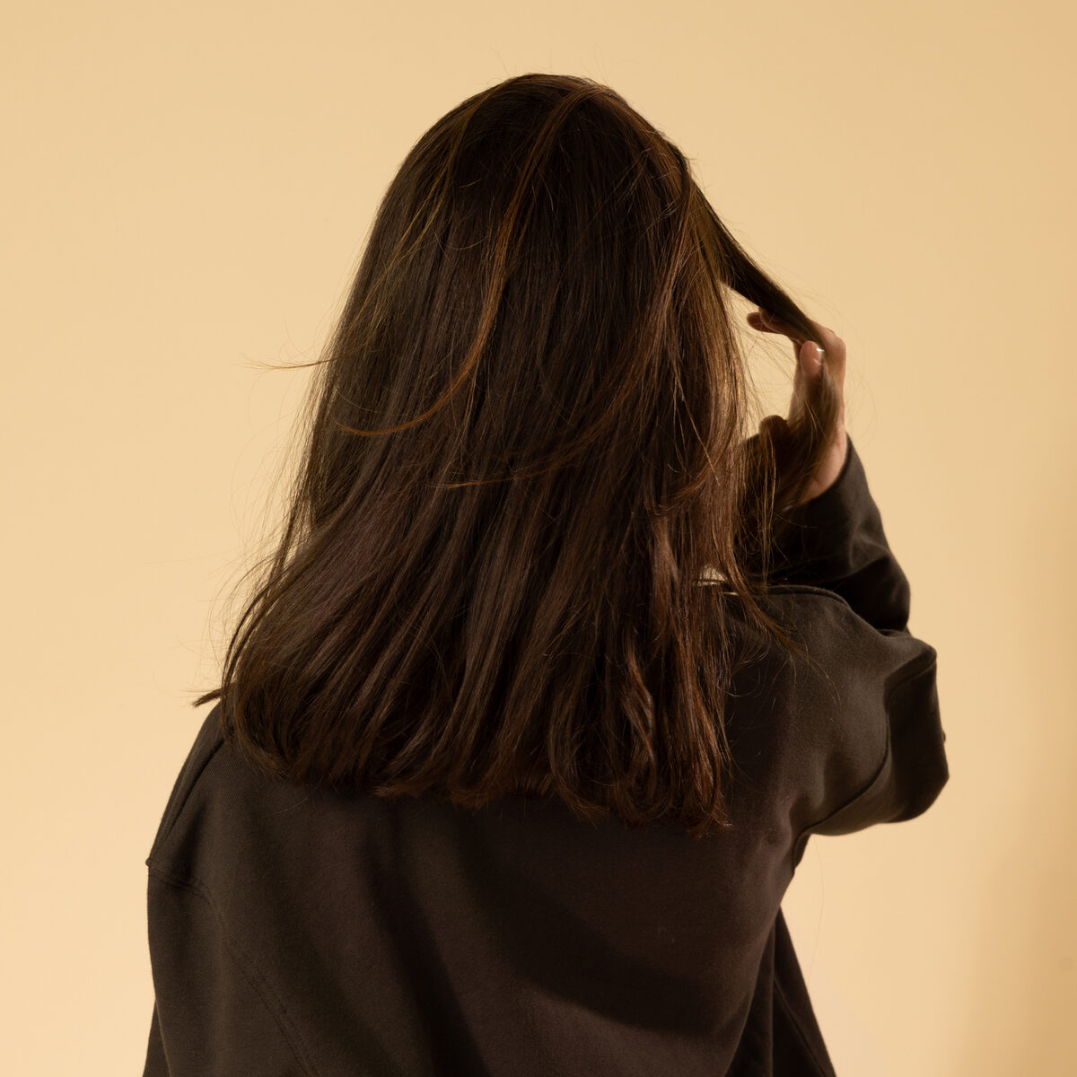 Image de Perruque en cheveux naturel vierge - Mi-longue 20 cm - Brune foncé
