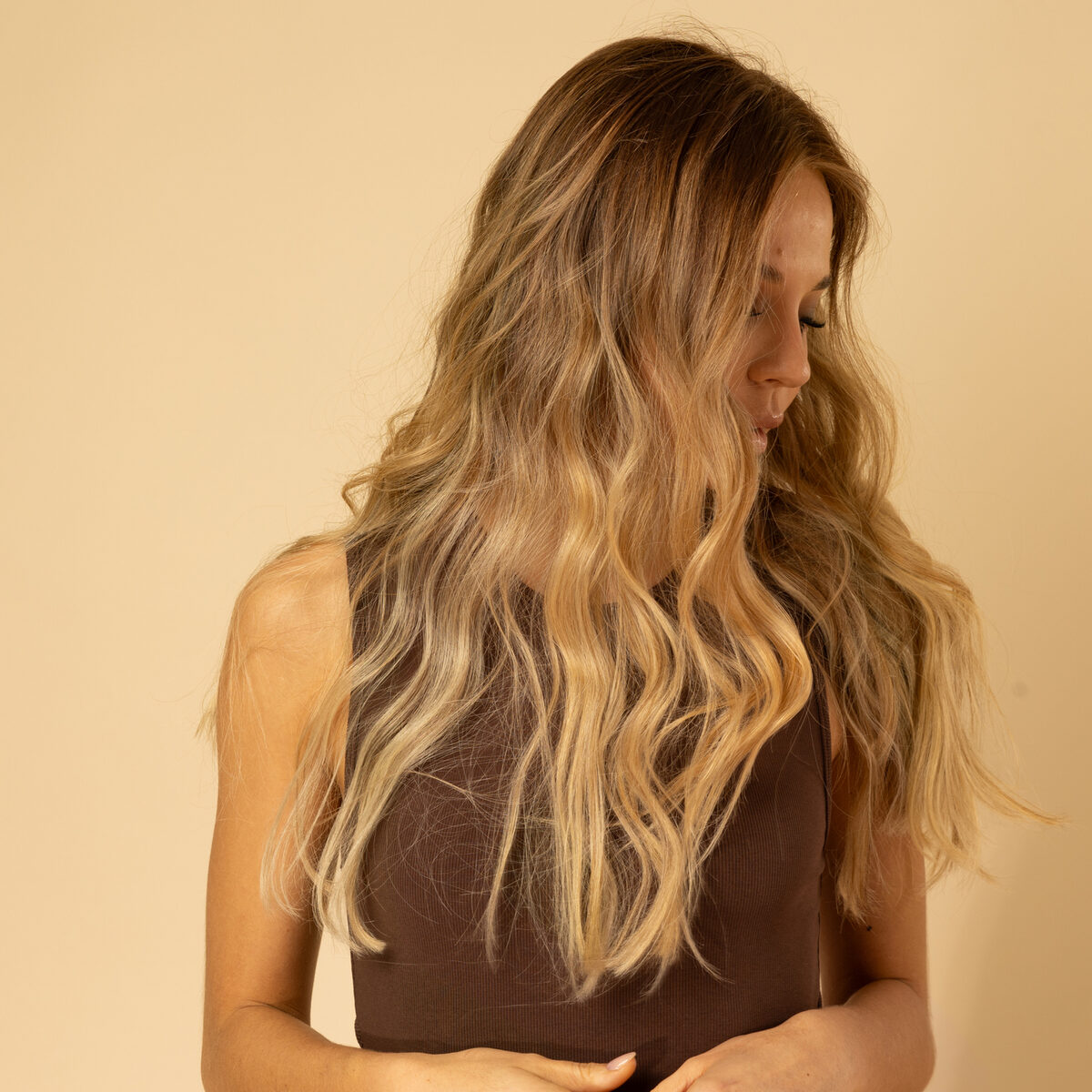 Image de Perruque en cheveux naturel vierge - Longue 40 cm - blonde